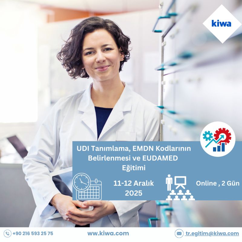UDI Tanımlama, EMDN Kodlarının Belirlenmesi ve EUDAMED Eğitimi - Kiwa Türkiye